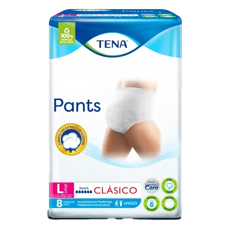 TENA PANTS CLASICO LARGE X 8 UND